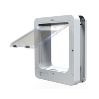 Porte pour chat avec capteur à microchip, fonctionnant sur piles, scanner RFID intelligent pour identification d'animaux, contrôle d'accès