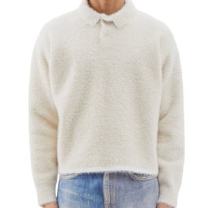 <span class=keywords><strong>Maglione</strong></span> da <span class=keywords><strong>uomo</strong></span> con Logo personalizzato OEM maglieria da <span class=keywords><strong>uomo</strong></span> in pelliccia sintetica spazzolata in Mohair lavorato a maglia soffice <span class=keywords><strong>maglione</strong></span> <span class=keywords><strong>Polo</strong></span> da <span class=keywords><strong>uomo</strong></span> - Product Image 5