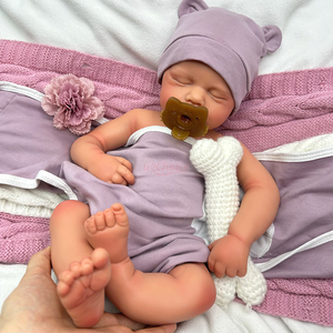 Muñeca Bebé <span class=keywords><strong>Reborn</strong></span> LouLou de Silicona Sólida Platino de 50cm, Realista, Hecha a Mano, para Niña Recién Nacida, Regalo de Navidad, Colección - Product Image 3