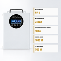 Système d'énergie solaire tout-en-un pour la maison, batterie LiFePO4 2 kWh 1000 W, 230 V 50 Hz