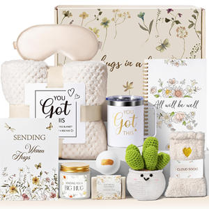 Panier-cadeau de luxe en tricot avec pompons pour la fête des Mères, coffret de soins chaleureux avec couverture et kit <span class=keywords><strong>spa</strong></span>, cadeaux uniques pour prendre soin de soi pour maman - Product Image 6