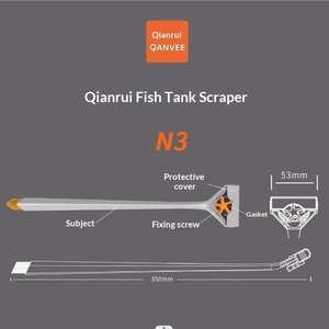 QANVEE N3 Nano-Q QANVEE Cuchilla Raspadora para Algas de <span class=keywords><strong>Acuario</strong></span>, Herramienta de Limpieza, Cepillo Limpiador Rápido, Cuchillo para Raspar Algas - Product Image 4