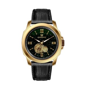De alta calidad de piedras preciosas de moda Dial esqueleto hombre reloj mecánico automático - Product Image 4