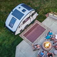 Ecocampor Petite caravane de camping Petite caravane de tourisme Mini caravane tout-terrain avec essieu simple