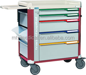 Chariot à double bac à déchets médical MT, base en acier inoxydable, chariot à linge d'hôpital, chariot pour bouteilles d'oxygène médical - Product Image 4