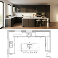 Design d'intérieur de maison moderne certifié CE, style postmoderne, salon, villa, personnalisation OEM ODM, design graphique