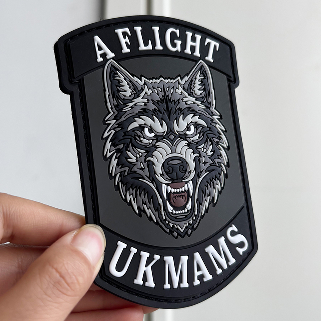OEM Manufacture Custom Logo Rubber Patch  Badge Hook and Loop Iron on Silicone 3D 2D Embossed Soft PVC Patches
