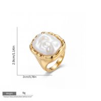 Nouvelle collection de bagues tendance personnalisées en gros, plaquées or, avec perles et résine époxy, légères, pour femmes, bijoux fantaisie, cadeau