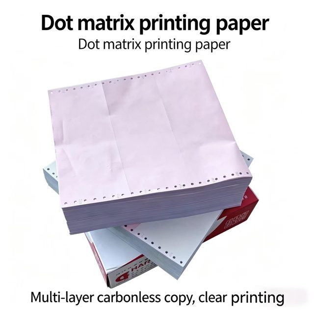 Continuous Dot Matrix Paper 2/3/4/5 Ply Bisected Carbonless NCR Form for Shipping Invoicing & Order Printing Factory Direct