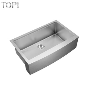 Évier de cuisine artisanal en acier inoxydable 304, style ferme, 33 pouces, cuve unique, façade à tablier, surface brossée, rebord intégré, CUPC - Product Image 2