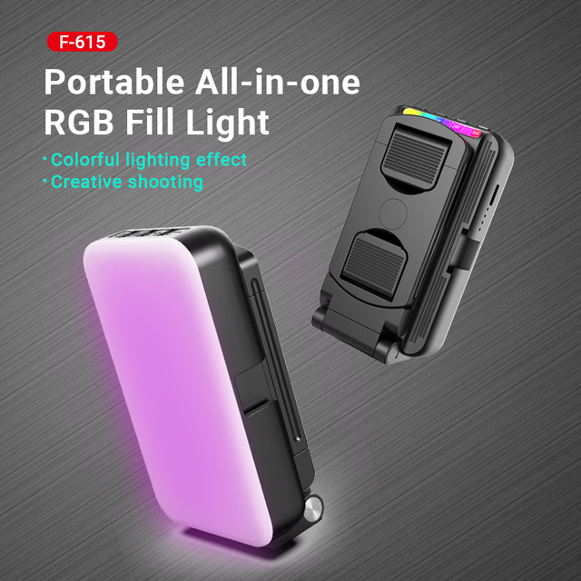 New Rechargeable RGB Pocket Smartphone Fill Light Portable LED for Selfie Makeup Live Show