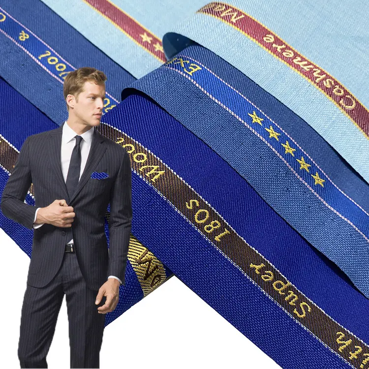 Italian English Selvedge Worsted Plaid Stripe Fancy Cashmere 100 Wool Fabric