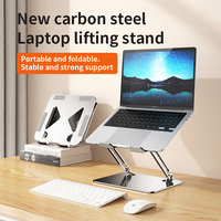 Support d'ordinateur portable pliable réglable en hauteur, portable, pour bureau et voyage
