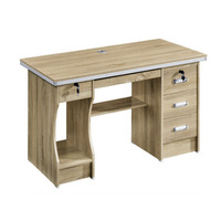 Bureau d'angle modulaire en bois massif pour PC, mobilier de bureau à domicile, table d'ordinateur moderne avec tiroir
