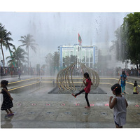 Fuente de suelo exterior con luz LED de estilo europeo