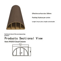 Panneau en fibre de bois de bambou OEM ODM, imperméable, à grain de bois, convexe et incurvé, pour la décoration des murs, plafonds et colonnes intérieurs