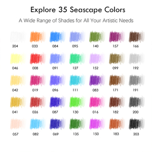 KALOUR-Juego de lápices de colores profesionales con paisaje marino de <span class=keywords><strong>36</strong></span> colores vibrantes en caja de papel para bocetos y dibujos - Product Image 6
