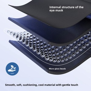 Grenzüberschreitend Bestseller 3D Gewichtete Schlafmaske für Männer und Frauen Blackout-Design Schwerkraft-Ermüdungslinderung Glasperlen-Design - Product Image 4
