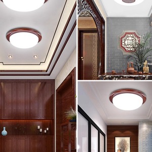 2023 New Style Chinese-Style Ceiling <b>Light</b> Solid Wood for Home <b>Dining</b> & Outdoor Balcony Corridor Entrance Hall 6000K CCT - Product Image 3