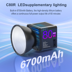 <span class=keywords><strong>80W</strong></span> <span class=keywords><strong>RGB</strong></span> 2500k-6500k đầy đủ màu sắc <span class=keywords><strong>RGB</strong></span> <span class=keywords><strong>LED</strong></span> COB ánh sáng video chuyên nghiệp cho studio ảnh video trực tiếp - Product Image 3