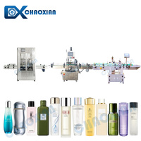 Ligne de production de remplissage de bouteilles rondes pour lotion hydratante pour le visage et le corps, 19 oz, soin quotidien de la peau, haute vitesse, automatique