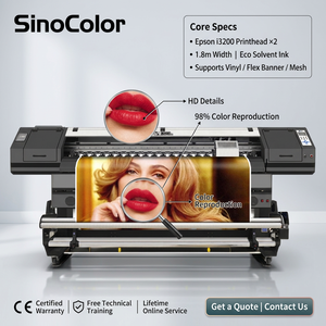 Impresora Eco-Solvente de Gran Formato SinoColor SJ-740 de 1.8m con Cabezal de Impresión Epson I3200, Plotter de Rollo a Rollo para Vinilo y Pancartas Flexibles - Product Image 1