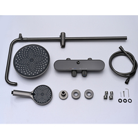 Robinet de douche à effet pluie moderne pour salle de bains Système de colonne de robinet Mélangeur chaud et froid Robinet de douche thermostatique Ensemble de douche