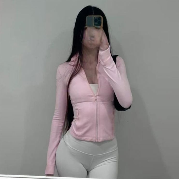 Running Fast Dry Fitness Half Zip Stretch Long Sleeve Top Yoga Clothes