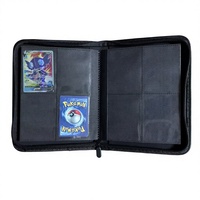 FLCCASE TCG Album de cartes personnalisé en cuir PU pour entreprise, 4 pochettes par page, capacité de 160 cartes à collectionner, fermeture éclair, épaisseur 40 mm, Anime