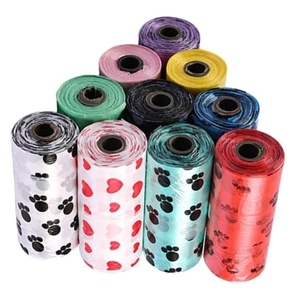 Sacs à déjections canines jetables portables en gros, écologiques, avec logo personnalisé et parfum pour le nettoyage extérieur - Product Image 1
