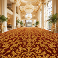 Moquette murale de luxe pour hall d'hôtel, mélange de laine Axminster, tapis large de 12 mm, sur mesure