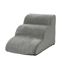 PiCiPaw Escaliers pour animaux de haute qualité Escaliers amovibles et élastiques pour chats en éponge 3 marches/4 marches Rampe pour chiens pour lits hauts et canapés