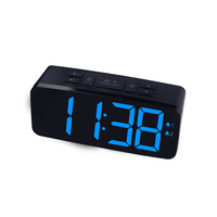 Jam Alarm Meja Modern untuk Lansia dengan Radio, Layar LED Besar & Fungsi Tunda