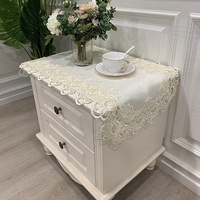 Table de chevet de style nordique TaiGen et housse anti-poussière pour four à micro-ondes en polyester de couleur unie pour la maison et l'hôtel