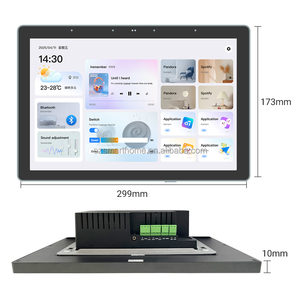 Smart Home Amplificador de Música de Fundo de 8 Polegadas Nova UI 2 Zona com Alexa <span class=keywords><strong>Android</strong></span> 11 Wifi Controle de Parede 8x25W Touch Tablet - Product Image 2