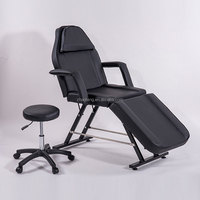 Multifunktionaler Klappbarer 3-Fach Massagetisch & Stuhl Stahlrahmen Hochdichter Schwamm Modernes Design Gesichtsformung Schönheitssalon