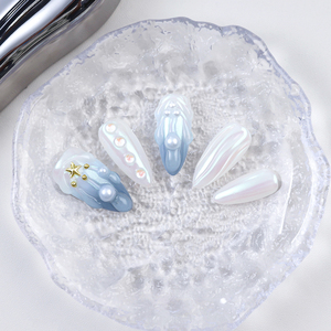 NAILOOK Ins - <span class=keywords><strong>Uñas</strong></span> Acrílicas Hechas a Mano con Diseño de Flores <span class=keywords><strong>Francesas</strong></span> en 3D, de Lujo, Cobertura Completa, 10 Piezas, <span class=keywords><strong>Uñas</strong></span> Postizas para Dedos, Venta al por Mayor - Product Image 4