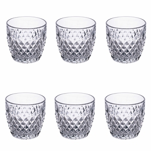 SET DI 6 BICCHIERI DIAMOND TRASPARENTE 350 ML - Product Image 1