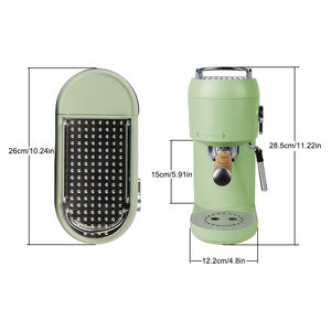 Cafetera Eléctrica Espresso, Bajo Ruido, Bomba Semiautomática, 20 Bares de Presión, Práctica Cafetera de Cápsulas, para Hotel, Español - Product Image 4