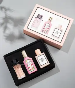 Venta caliente conjunto de regalo de Navidad Parfums de larga duración al por mayor 10% 20% EDP para mujeres conjunto de Perfume de fragancia corporal