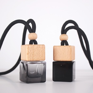 8ml nhà máy khuyến mãi treo rỗng <span class=keywords><strong>Diffuser</strong></span> container độc chai nước hoa thủy tinh vuông xe làm mát không khí chai nước hoa - Product Image 1