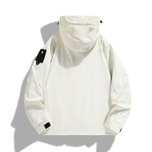 Chaqueta de una sola capa de alta calidad para hombre y mujer, con capucha, estilo gabardina delgada, ideal para grupos de viaje al aire libre en primavera y otoño. - Product Image 2