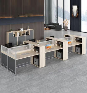 Estación de trabajo de <span class=keywords><strong>escritorio</strong></span> de oficina Meizhige <span class=keywords><strong>dos</strong></span> <span class=keywords><strong>personas</strong></span> estación de trabajo de 6 plazas <span class=keywords><strong>escritorio</strong></span> modular <span class=keywords><strong>en</strong></span> forma de <span class=keywords><strong>L</strong></span> - Product Image 4