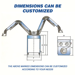 Hàn khói hàn fume Collector cắt laser Hàn fume <span class=keywords><strong>extractor</strong></span> nhỏ Bụi Collector Phun Cát Bụi Collector - Product Image 2