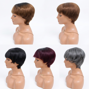Promotion 1x3 Silk Based Lace <b>Wig</b> Pixie Cut <b>Wigs</b> Human Hair <b>Wigs</b> Wholesale $9.5 Short Bob <b>Wigs</b> Straight Lace Front for Women - Product Image 1