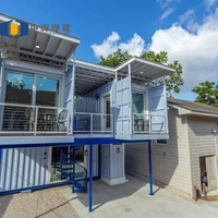 Conteneur maritime modifié pour café, restaurant, magasin mobile préfabriqué, usage hospitalier, design moderne, assemblage rapide, en acier
