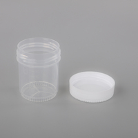 Contenedor desechable de plástico blanco para laboratorio, prueba médica de orina para Hospital, 30ML, 60ML, 120ML