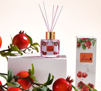 Difusor de Aroma para el Hogar, Botella de Vidrio de 50 ml, Aroma Frutal, Aceite Esencial para Difusores de Varillas