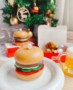 Vela perfumada de cera de soja creativa cerveza pollo frito y hamburguesa para adorno de dormitorio y bares para vacaciones-Diwali y Ramadán - Product Image 4
