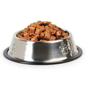 Customized Pet Bowl Portable Feeder Stainless Steel Pet Bowl Nonslip Dog Bowl